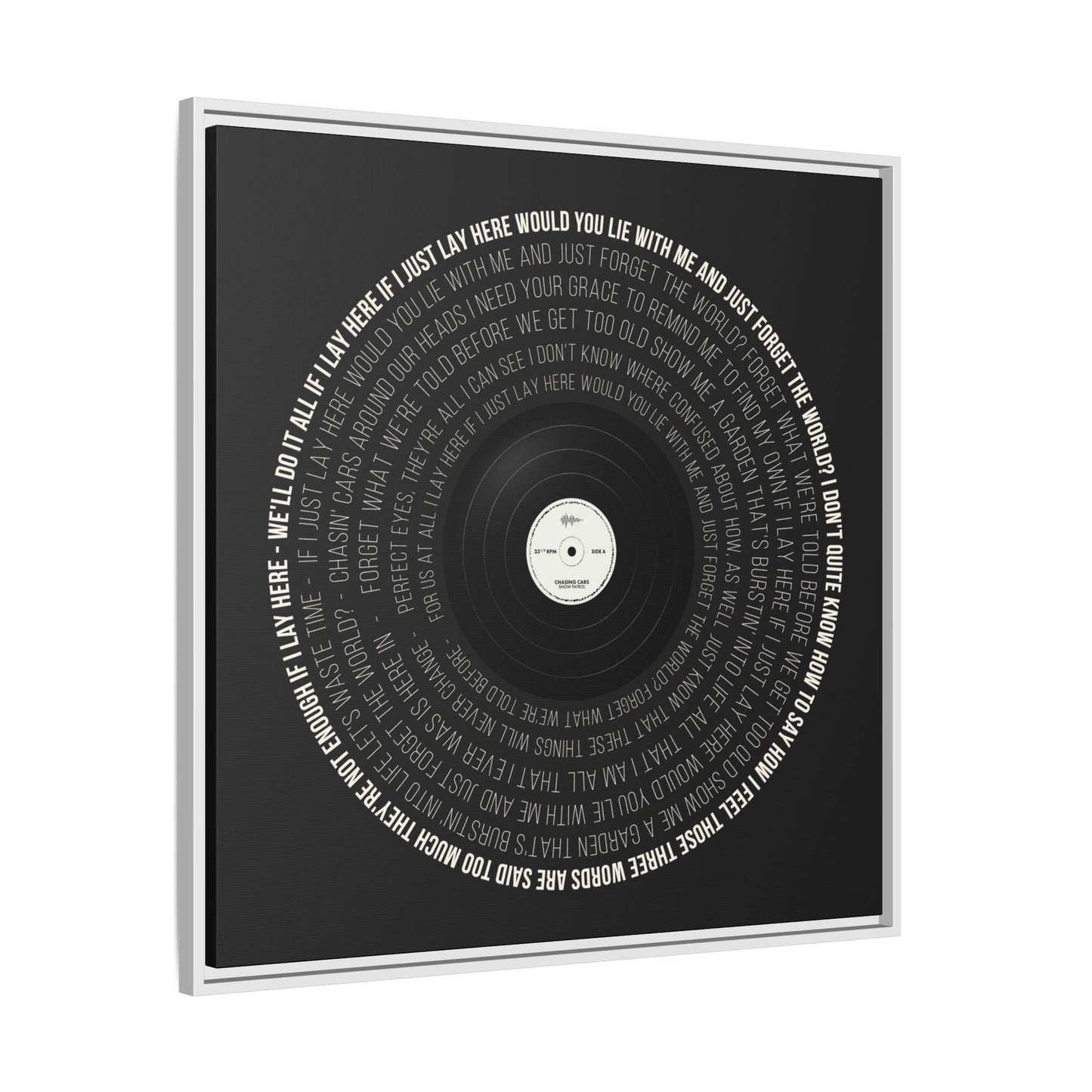 Custom Song Lyrics Wall Art - Premium Framed Canvas