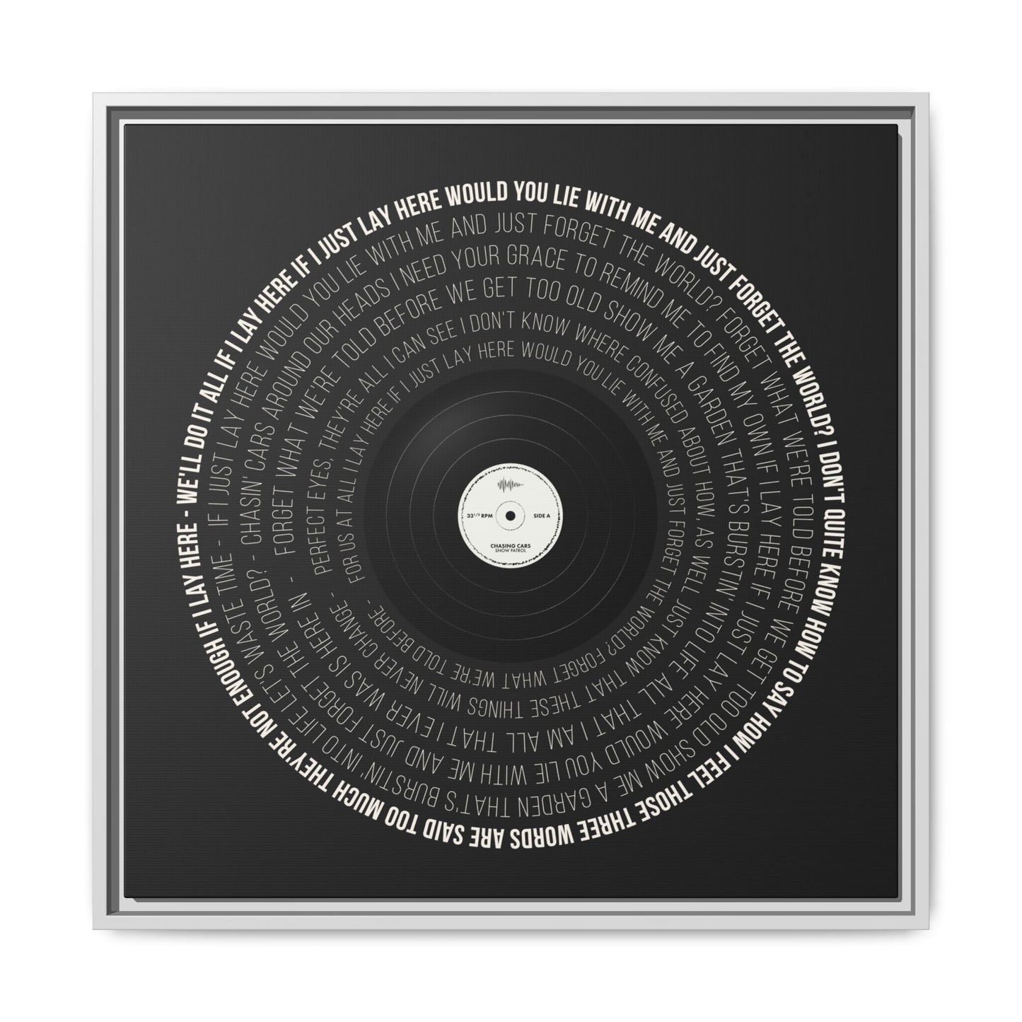Custom Song Lyrics Wall Art - Premium Framed Canvas