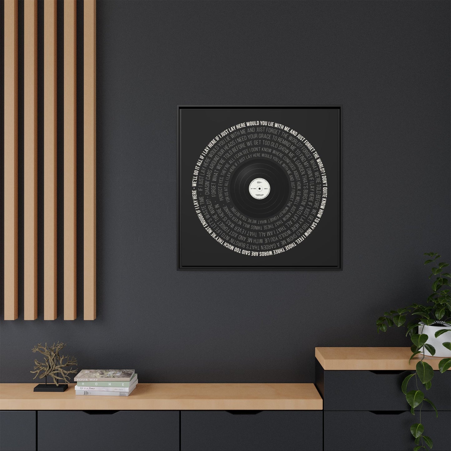 Custom Song Lyrics Wall Art - Premium Framed Canvas